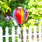 rainbow-colored solar lantern for cheerful yard decor and summer lighting